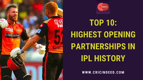 highest partnership in ipl history